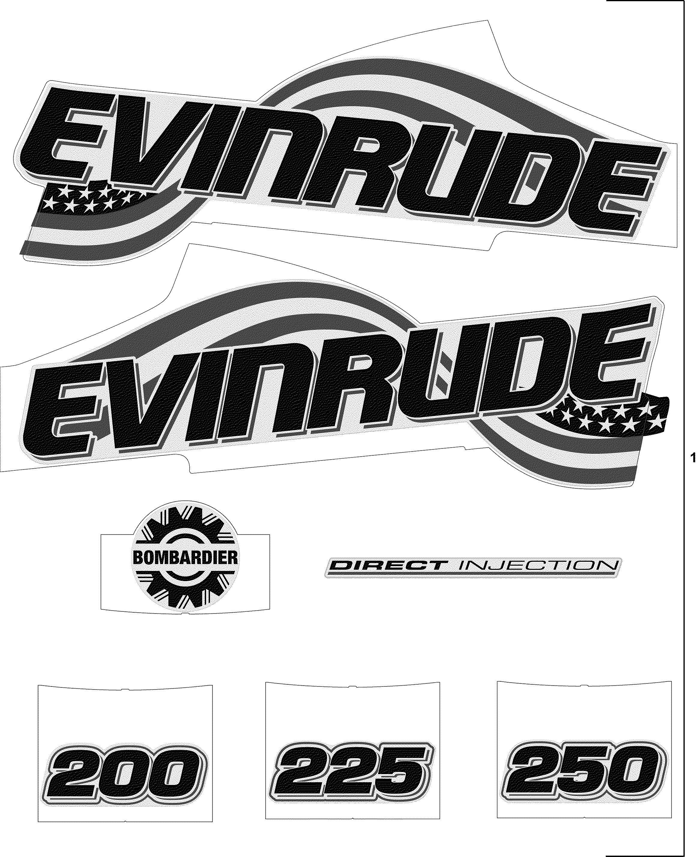 FLAG DECALS WHITE MODELS    Diagram EPC3647  1)	0776293	Decal Set, Flag